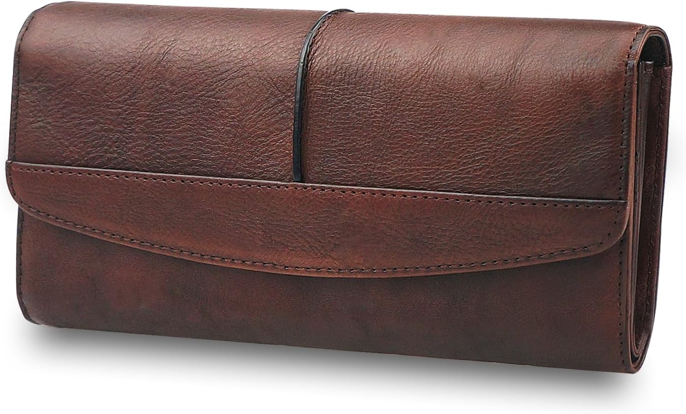 HOTWallets for Women Large Capacity Leather Clutch Wallet Card Organizer Women's Purse