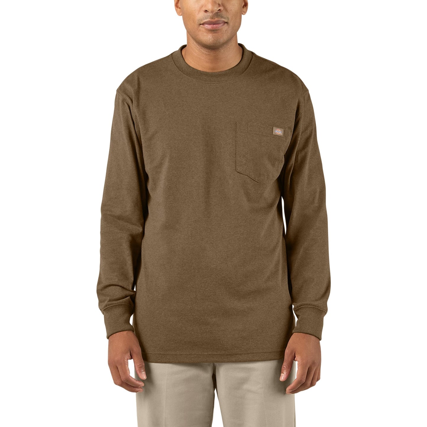 HOTDickies Men's Big and Tall Long Sleeve Heavyweight Crew Neck