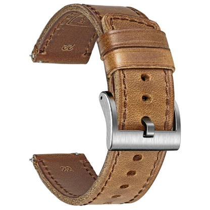 HOThemsut h Leather Watch Bands for Men, Horween Quick Release Leather Watch Strap Vintage Watch Replacement Wrap of 18mm, 20mm, 22mm