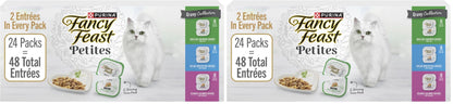 HOTPurina Fancy Feast Gourmet Wet Cat Food Variety Pack, Petites Gravy Collection, break-apart tubs, 48 servings - (Pack of 24) 2.8 oz. Tubs