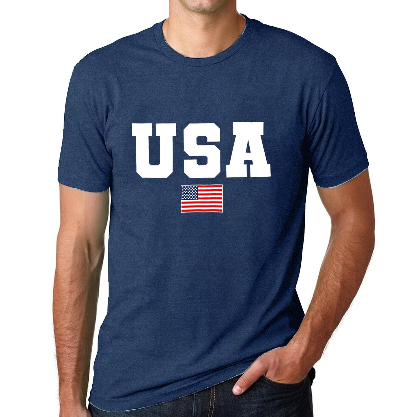 HOTSUWATOIN USA 4th of July Shirts for Men American Flag Short Sleeve Patriotic Independence Day Tee Top