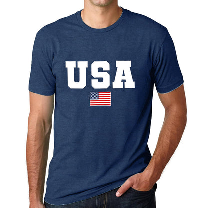 HOTSUWATOIN USA 4th of July Shirts for Men American Flag Short Sleeve Patriotic Independence Day Tee Top