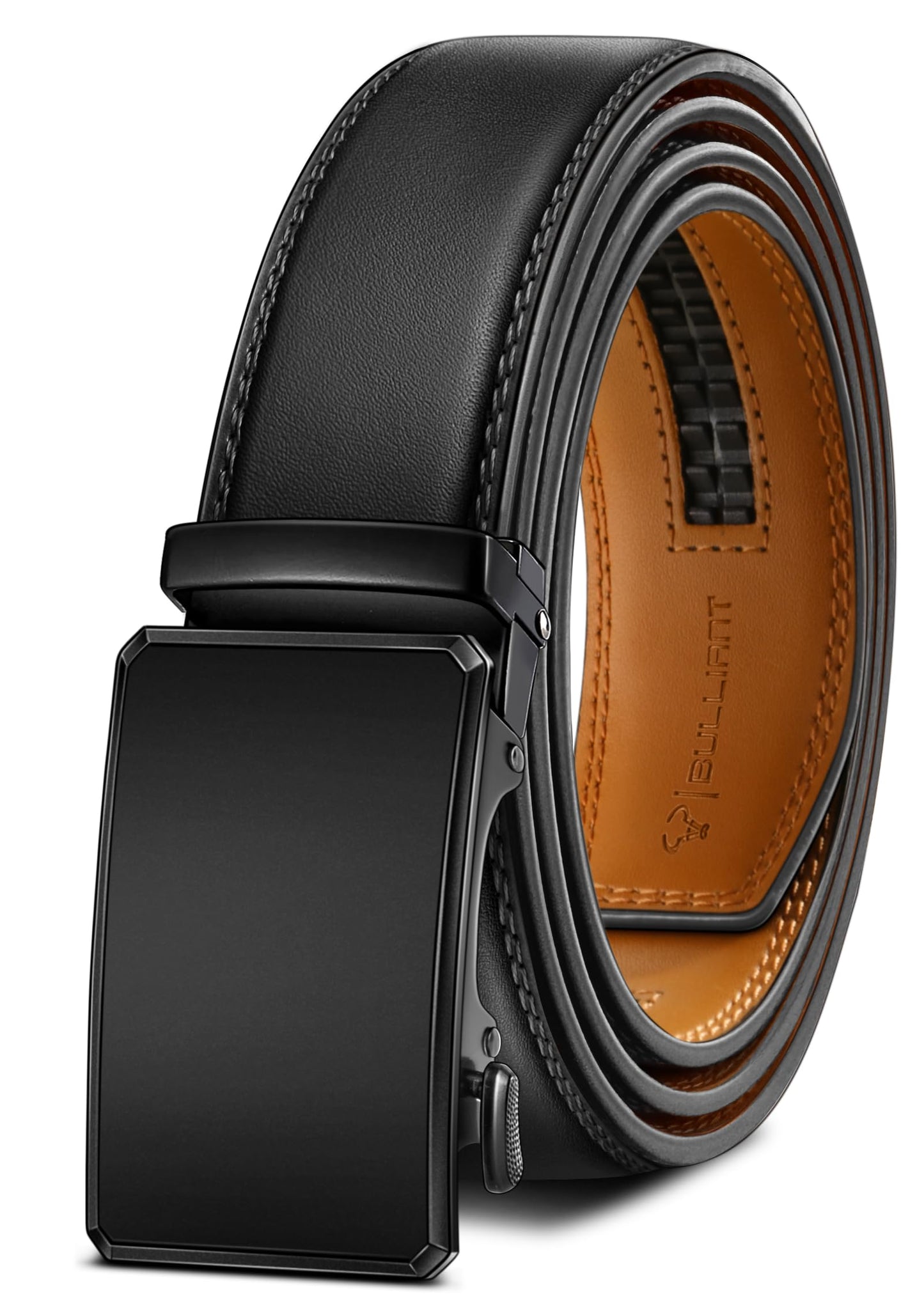 HOTBULLIANT Men's Belt,Brand Ratchet Belt Of Genuine Leather For Gift Men Dress,Size Customized