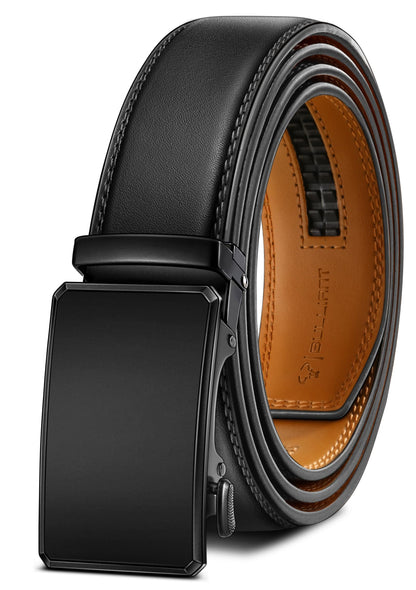 HOTBULLIANT Men's Belt,Brand Ratchet Belt Of Genuine Leather For Gift Men Dress,Size Customized