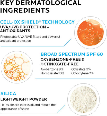 HOTAnthelios Light Fluid Facial Sunscreen SPF 60, Lightweight Sunscreen for Face, Fluid Texture, Broad Spectrum SPF