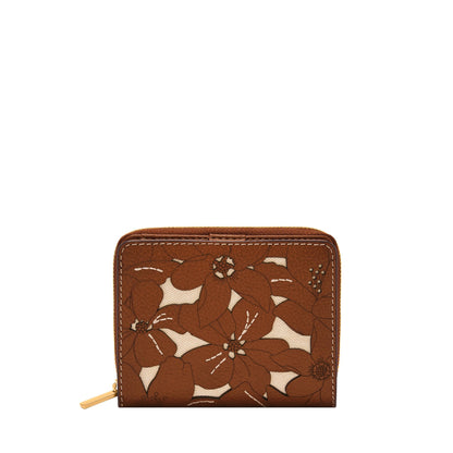 HOTFossil Women's Logan RFID-Blocking Leather Mini Multifunction Bifold Wallet