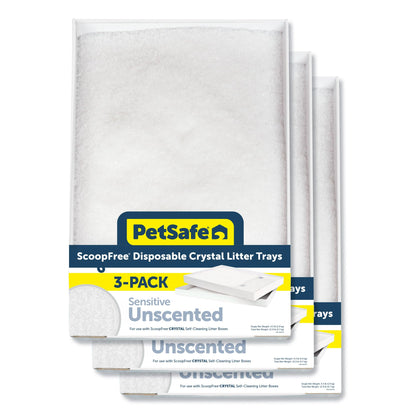 HOTPetSafe ScoopFree Self-Cleaning Cat Litter Box Tray Refills with Premium Blue Non-Clumping Crystals, 3-Pack