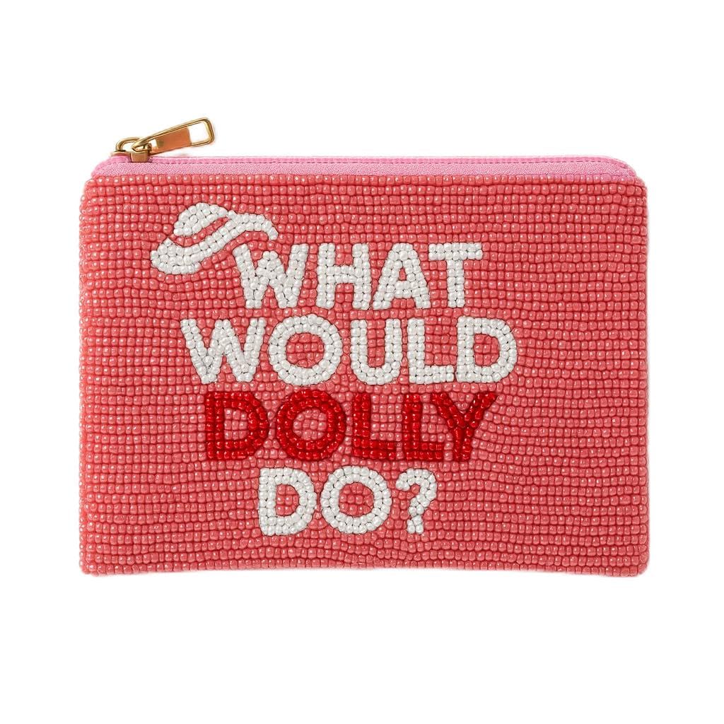 HOTBeaded Coin Purse Change Zipper Pouch Wallet Tacos & Tequila | Handmade Beadwork, Compact Organizer, Cash Holder, Card Storage, Makeup Pouch, Giftable Accessory, Everyday Carry