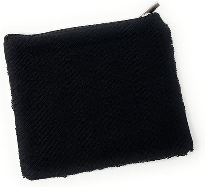 HOTTWINE AND LOVE Evil Eye Beaded Pouch Purse, Black Beaded Coin Purse, Coin Pouch Small Wallets Card Holder Bag, Evil Eye Card Case Wallet, Birthday Gift, CP0494