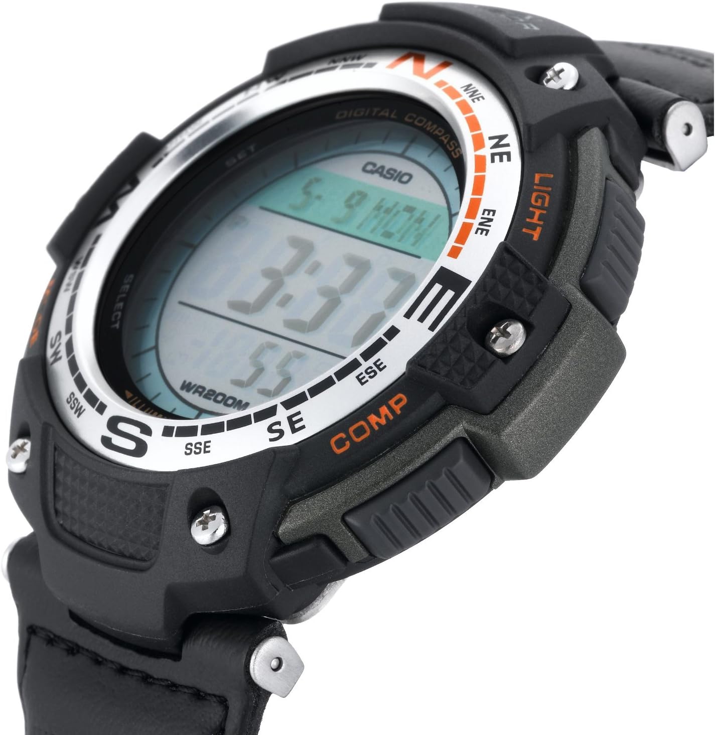 HOTCasio SGW100 Series | Digital Watch & Compass | 200M WR | 100 SEC Stopwatch | Twin Sensor for Direction & Temperature | Low Temp Resistant | World Time | Auto Calendar | Multi Alarm