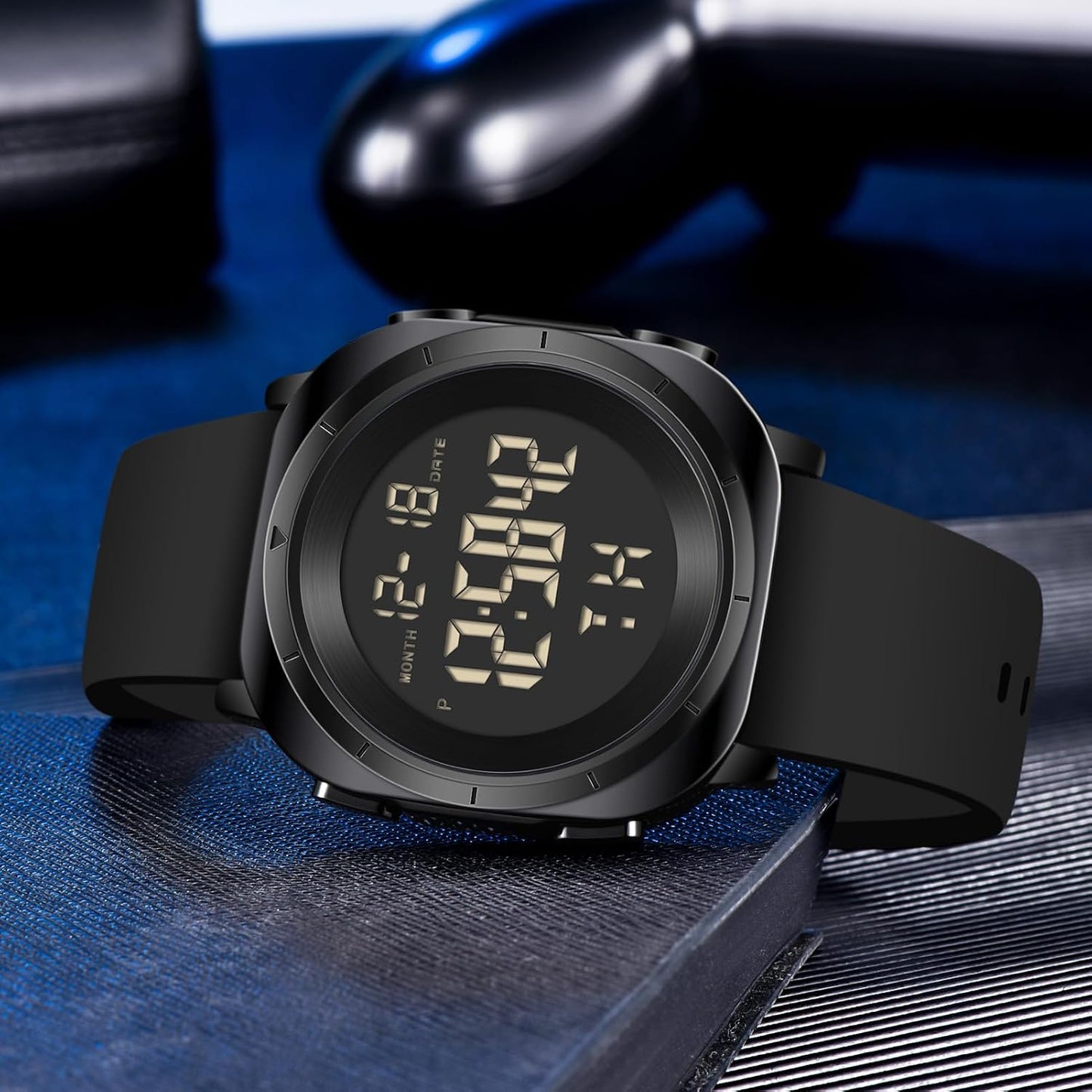HOTCOSSINIGE Mens Digital Waterproof Running Wrist Watches for Men Military Sports Tactical Dive Cheap Men's Wrist Watches Digital Black and Gold