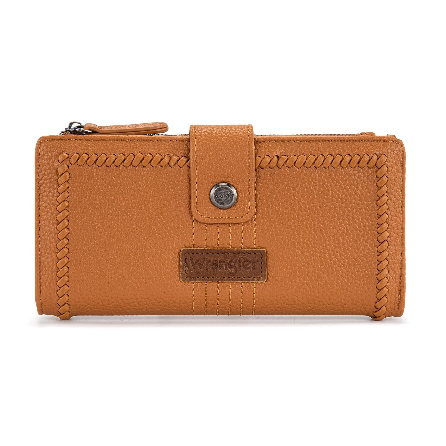 HOTMontana West X Wrangler Women's Wallets Large Wristlet for Woman Ladies Female Trifold Cash Wallet with Wrist Strap and Rfid Lining