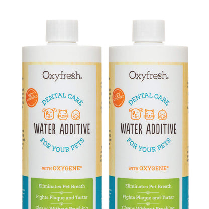 HOTOxyfresh Premium Pet Dental Care Solution Pet Water Additive: Best Way to Eliminate Bad Dog Breath and Cat Bad Breath - Fights Tartar & Plaque - So Easy, Just Add to Water! Vet Recommended 16 oz.