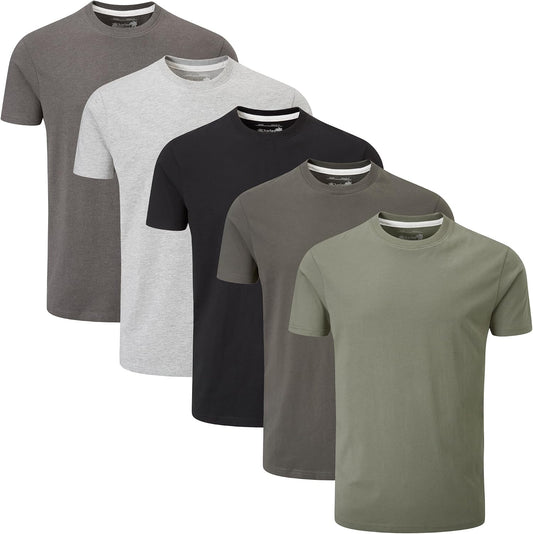 HOTCharles Wilson Men's 5 Pack Crew Neck T-Shirt