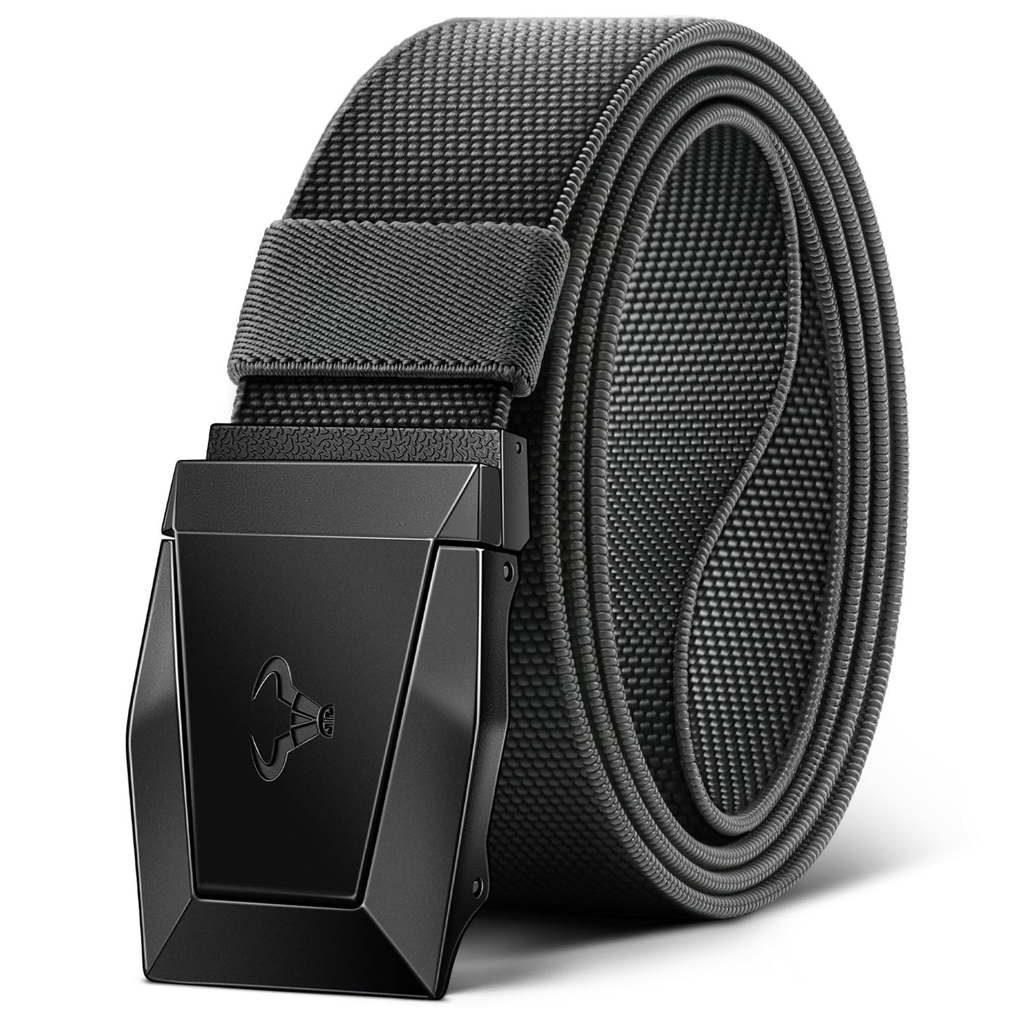 HOTBULLIANT Stretch Tactical Web Belt For Men-Trimmable 1.5"-Adjustable Fit | Smooth Sliding | Adjustable for Precise Fit | Tailored Size | Rugged Nylon for Heavy Duty, Hiking, Hunting