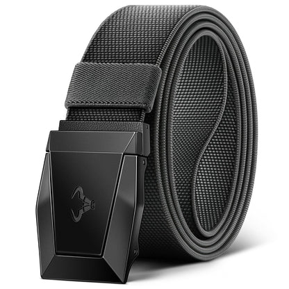 HOTBULLIANT Stretch Tactical Web Belt For Men-Trimmable 1.5"-Adjustable Fit | Smooth Sliding | Adjustable for Precise Fit | Tailored Size | Rugged Nylon for Heavy Duty, Hiking, Hunting