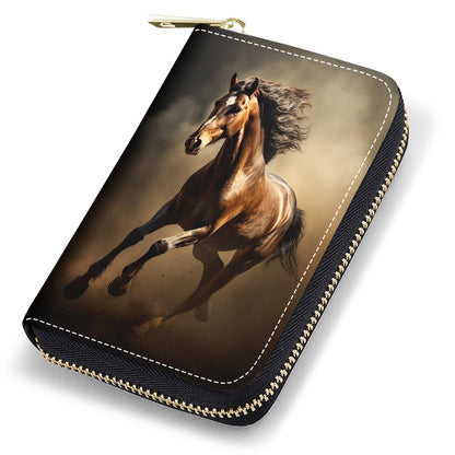 HOTCredit Card Holder Wallets for Women, RFID Blocking Small Leather Card Case Wallet with Zipper Accordion Wallets, Floral Quote Bible Verse Psalm 46:10