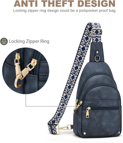 HOTSYTRAH Anti Theft Crossbody Bags for Women, RFID Sling Bag Travel Purse, RFID Cross Body Purses Chest Bag for Travel