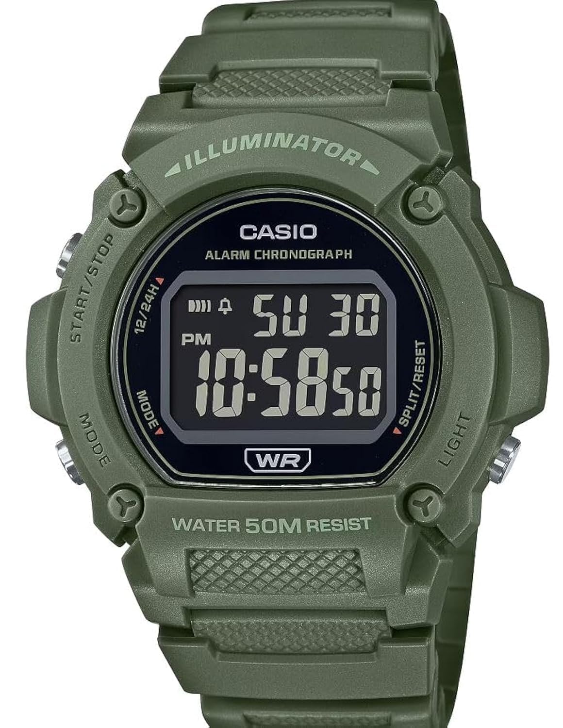 HOTCasio W219H Series | Men’s Digital Watch | 50M WR | LED Illuminator | 100 SEC Chronograph | 1/100 SEC Stopwatch | Daily Alarm | Hourly Time Signal | Auto Calendar | 7 Year Battery