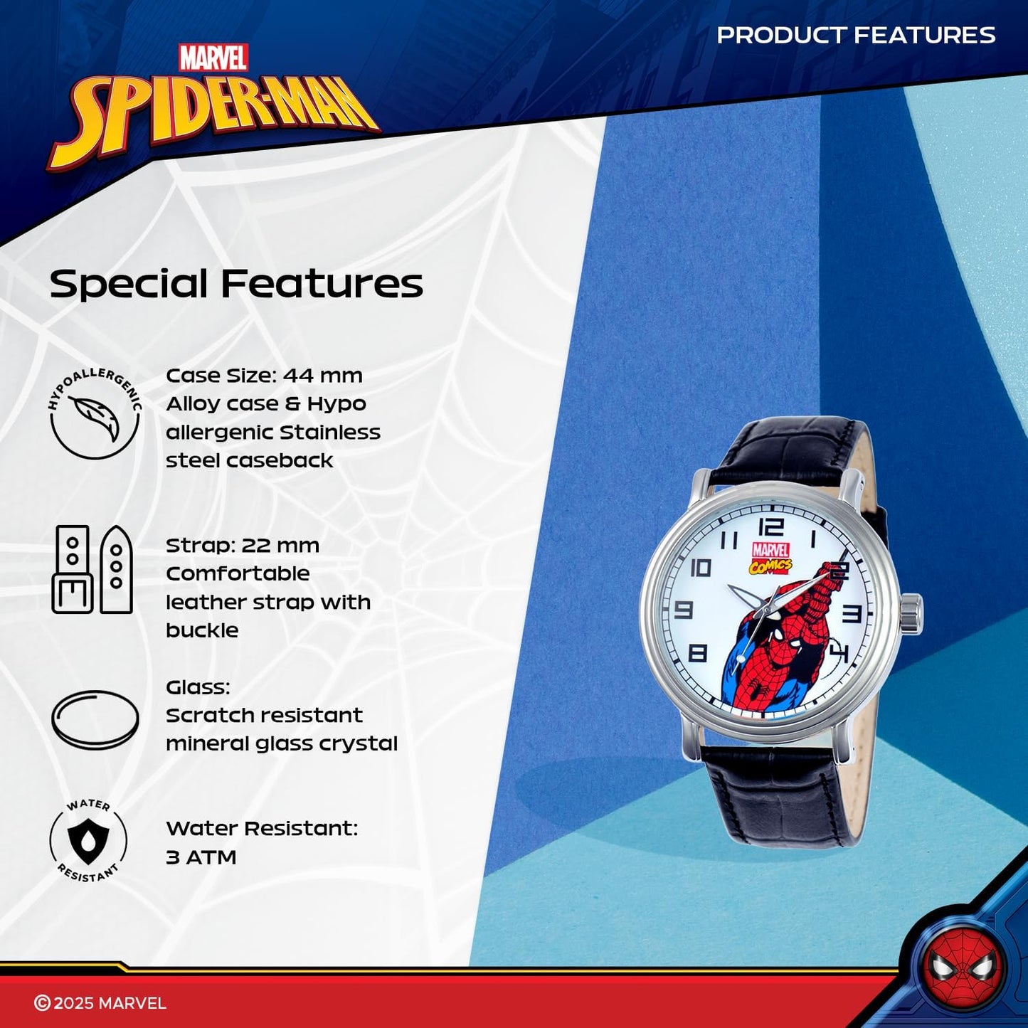HOTMarvel Spider-Man Adult Vintage Analog Quartz Watch