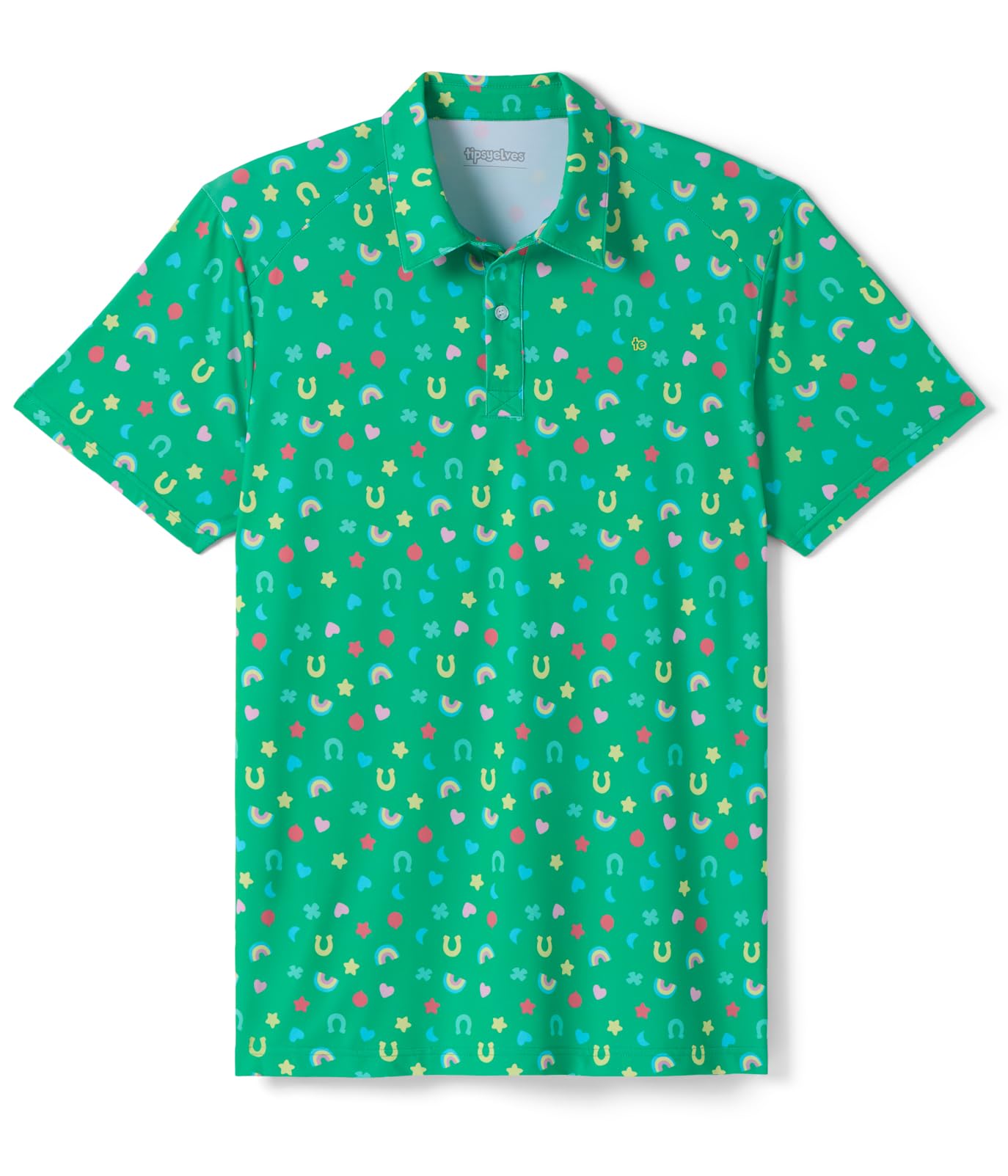 HOTTipsy Elves Men’s Golf Polo Shirt - Moisture Wicking, Stretch Fabric, Athletic Fit - Performance Polo