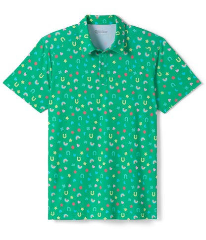 HOTTipsy Elves Men’s Golf Polo Shirt - Moisture Wicking, Stretch Fabric, Athletic Fit - Performance Polo
