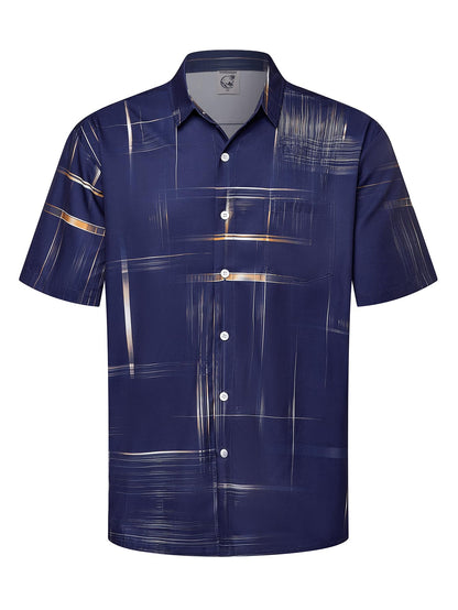 HOTHardaddy Men's Hawaiian Shirt Short Sleeves Printed Button Down Summer Beach Casual Shirts
