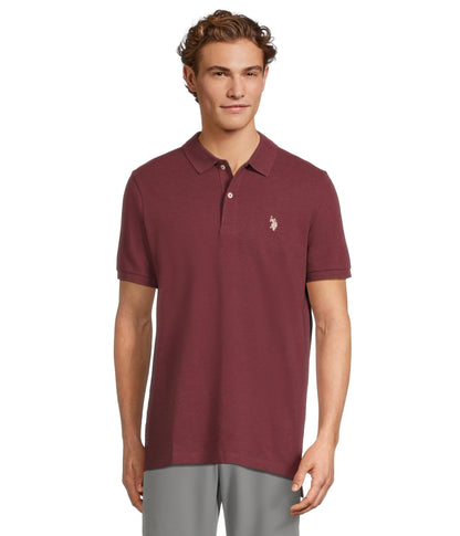 HOTU.S. Polo Assn. Men's Classic Polo Shirt, Two-Button Closure Pique Polo Shirt, Summer Fashion Golf Shirt | Two-Button Closure Pique Polo Shirt, Summer Fashion Golf Shirt