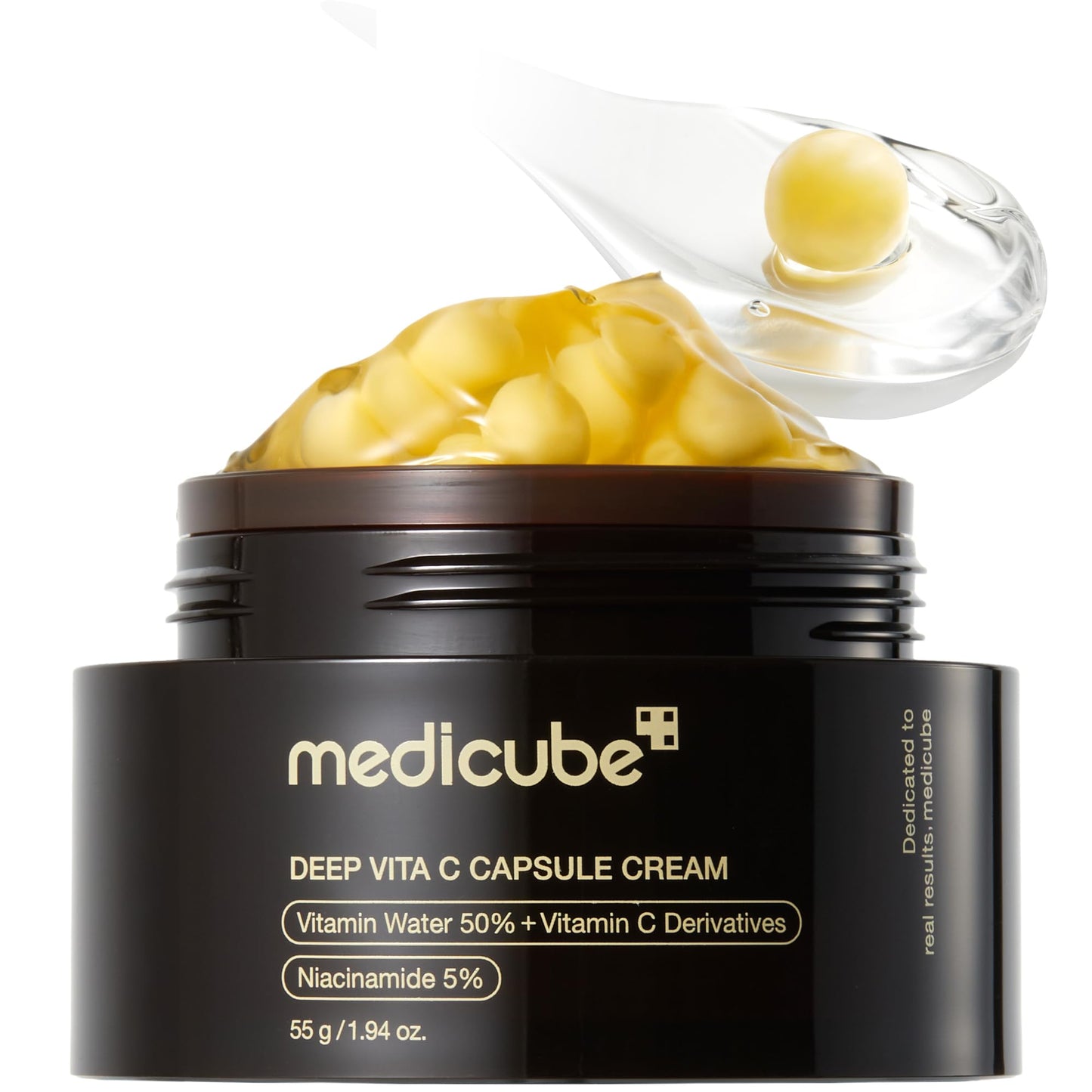 HOTmedicube Capsule Cream with Deep Vitamin C | Liposome Vitamin C Golden Capsule for Radiance & Firm-Looking Skin | Hydrating Glow Gel Texture | Korean Skincare, 1.94 oz