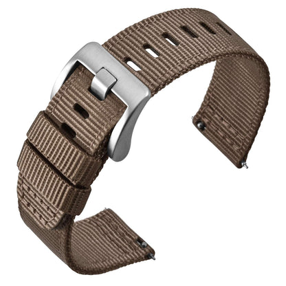 HOTANNEFIT Quick Release Watch Bands, Military Nylon Watch Strap for Men, Multiple Colors & Width (18mm, 19mm, 20mm, 22mm, 24mm)
