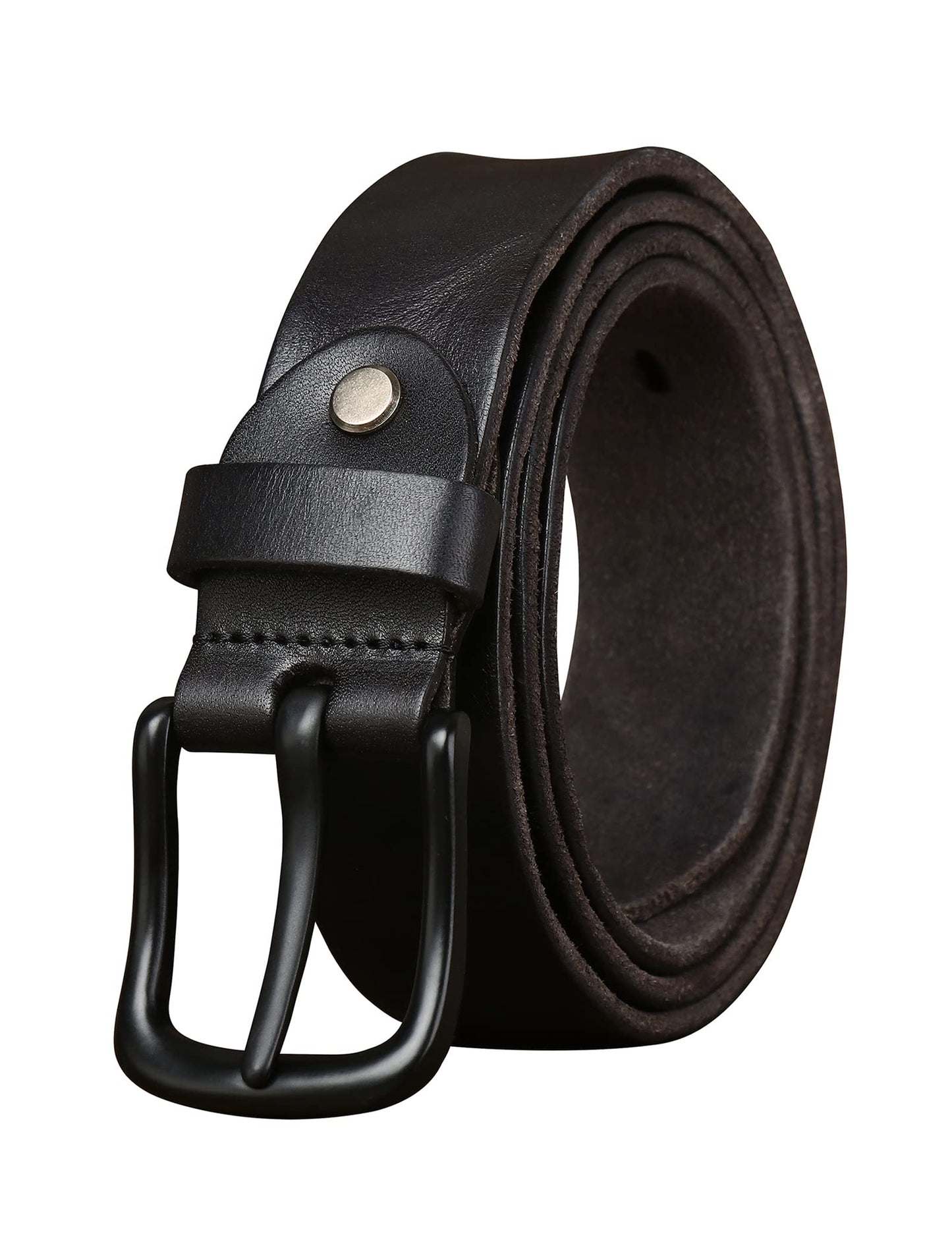 HOTThicken Full Grain Leather Mens Belt Heavy Duty Mens Work Belt Mens Belt High Hardness Buckle Packed In Gift Box