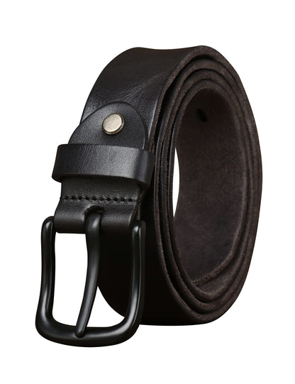 HOTThicken Full Grain Leather Mens Belt Heavy Duty Mens Work Belt Mens Belt High Hardness Buckle Packed In Gift Box