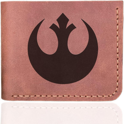 HOTRebel Alliance Wallet Gift for Him, Personalized Mens Leather Wallet, Gift For Father, Custom Leather Wallet Handmade, Husband Gift, Boyfriend Gift