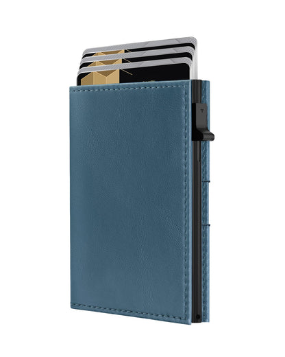 HOTQLD RFID Wallet Women - Small Slim Trifold Wallet Anti-Theft Pop up Card Holder, Minimalist, Ultra Thin, Front Pocket, Premium Leather, 9-11 Cards Capacity | ID Window | Cash Slot