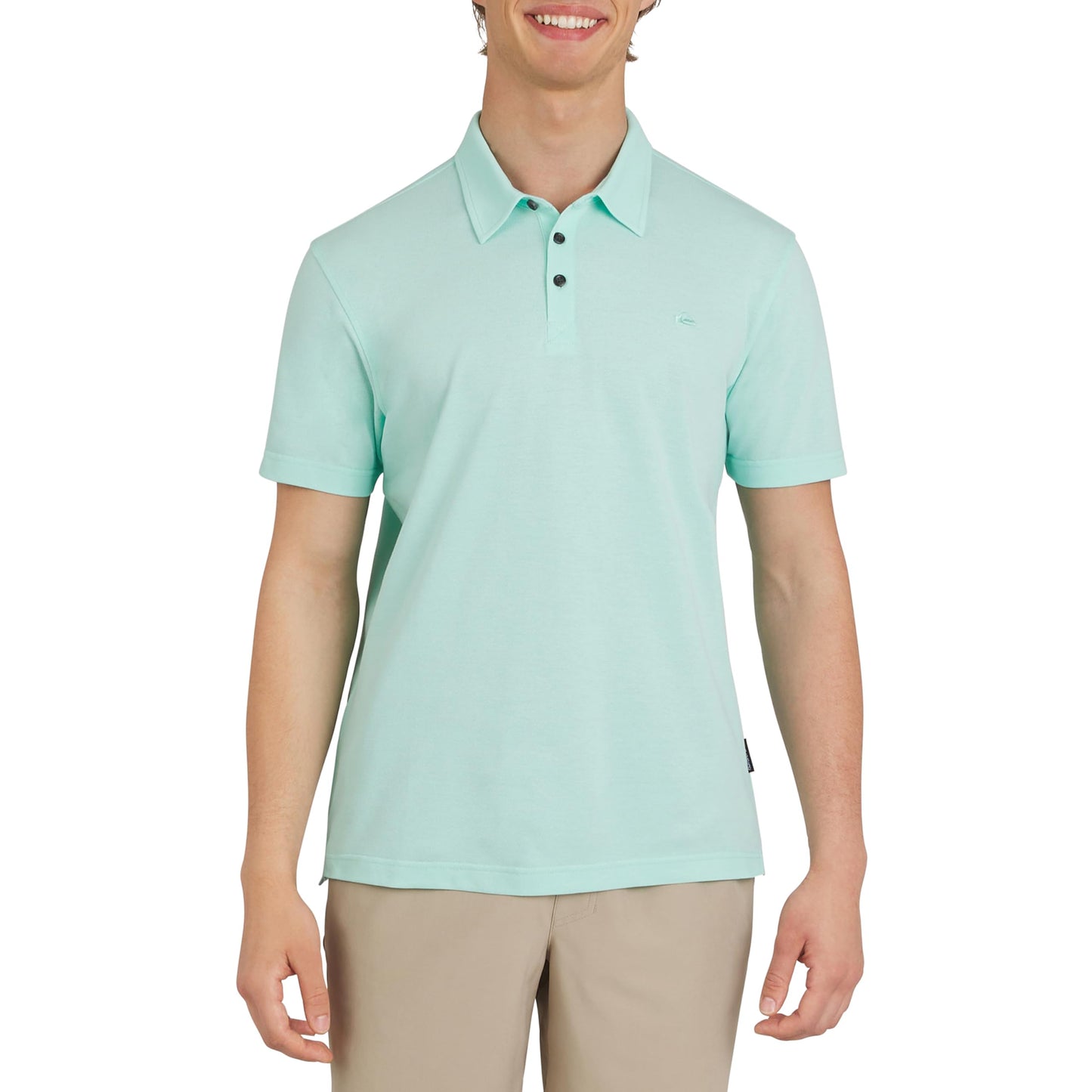 HOTQuiksilver Men's Regular Fit Premium Soft Short Sleeve Oxford Polo Shirt