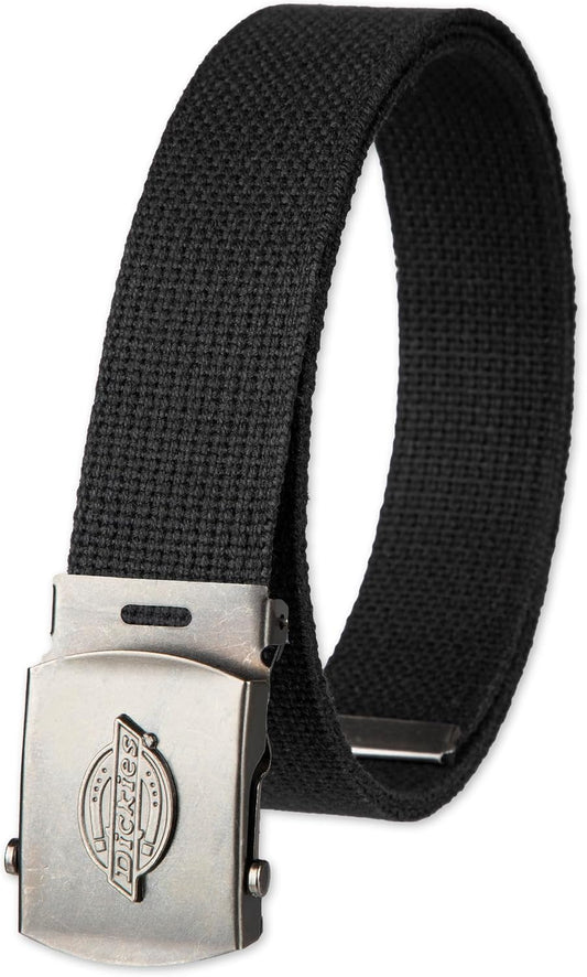 HOTDickies mens Fabric Web Plaque Logo Buckle Belt - Fits Up to Size 42" Waist