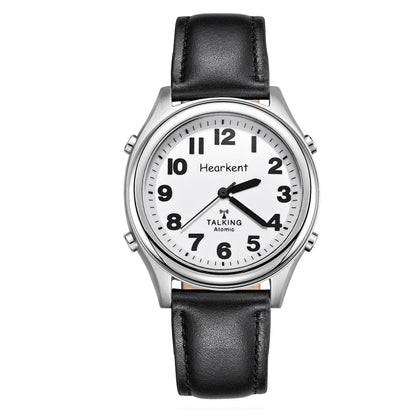 HOTHearkent Atomic American English Talking Watch Speaks Clear and Loud Time, Date and Alarm time Stretch Band is Best Gift for Senior,Visually impaired, or Blind People
