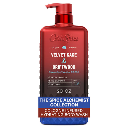 HOTOld Spice Body Wash for Men, The Spice Alchemist Collection, 24/7 Cologne Infused Hydration, No Trade Off Formula, Free of Phthalates Silicones & Dyes, Cashmere + Vanilla Wood Scent, 20 oz