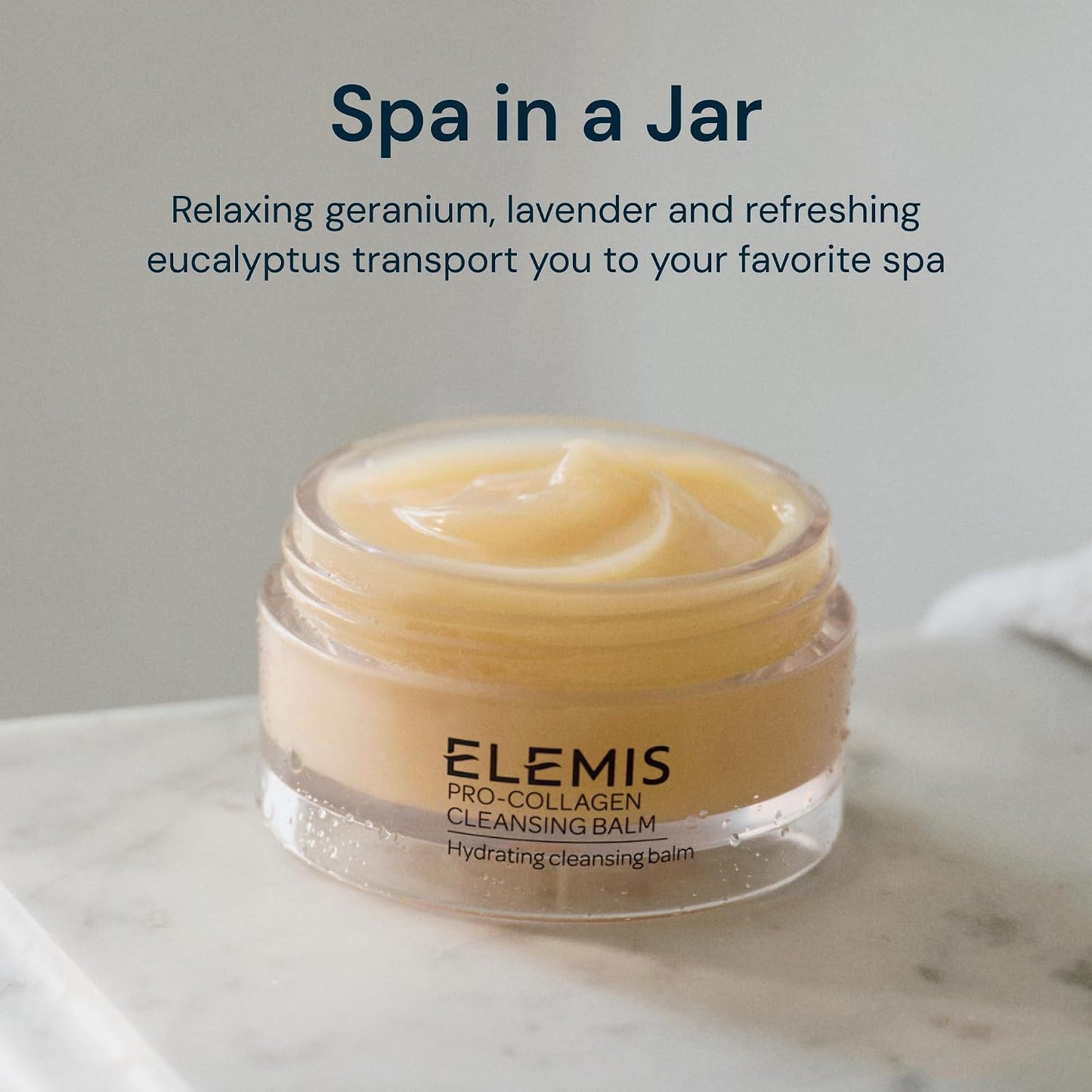 HOTELEMIS Pro-Collagen Cleansing Balm Makeup Remover, Hydrating Facial Cleanser, Oil Cleanser, Oil Makeup Remover, Deep Cleanse