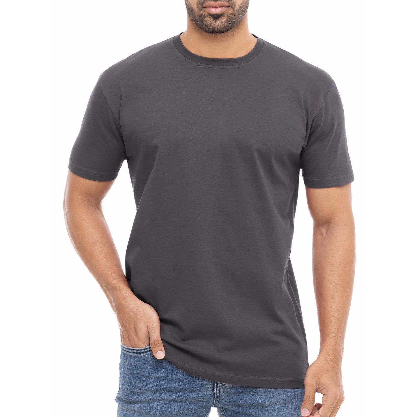 HOTMens T-Shirts Multipack 100% Cotton Crew Neck Shirt Short Sleeve Regular Shirts for Man Plain Men's Tee Gifts Packs