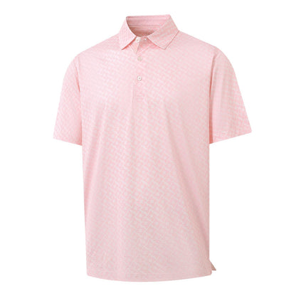 HOTGolf Shirts for Men Dry Fit Short Sleeve Print Performance Moisture Wicking Polo Shirt
