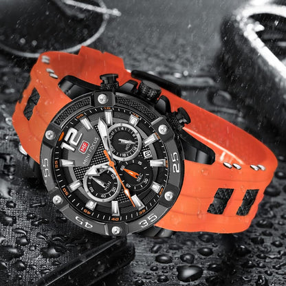 HOTAIMES Watch for Men Sport Military Waterproof Chronograph Mens Watches Analog Quartz Big Face Classic Stylish Fashion Casual Designer Business Work Wrist Watch Elegant Gift for Men
