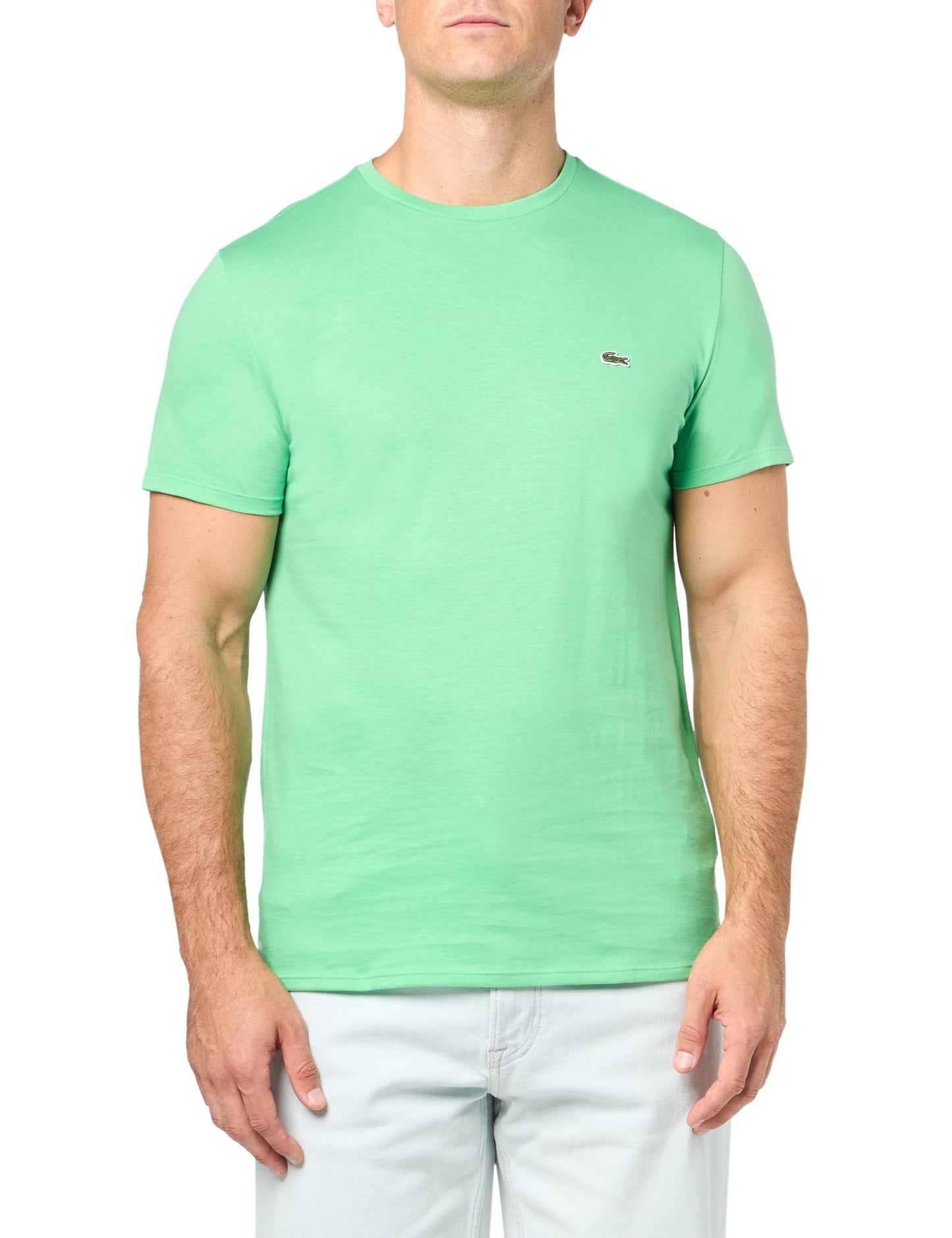 HOTLacoste Men's Short Sleeve Pima Jersey Crew Neck Tee