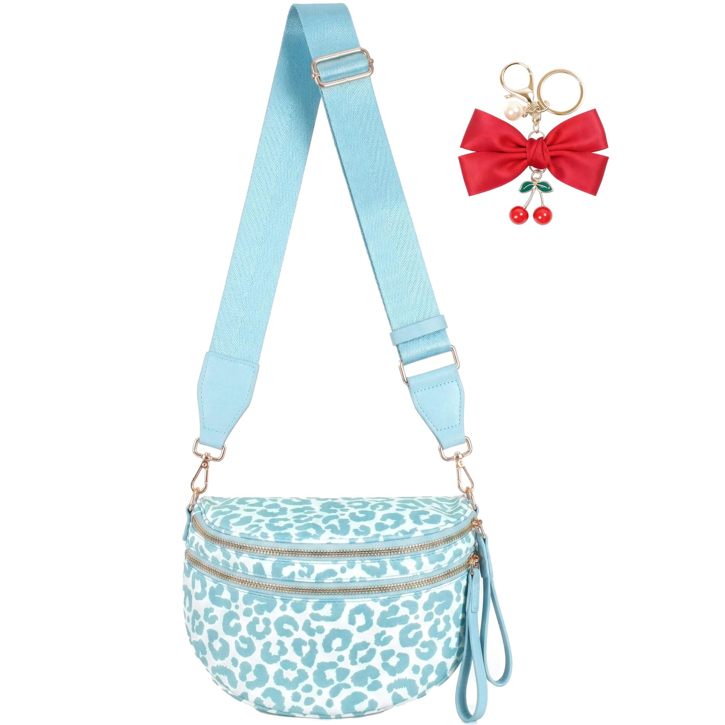 HOTBum Bag Crossbody Bag for Women | Spacious Bum Bags | Nylon Crossbody Fanny Packs | Leopard Purse Belt Wallet (Colour Bum Bag-Brown Leopard)