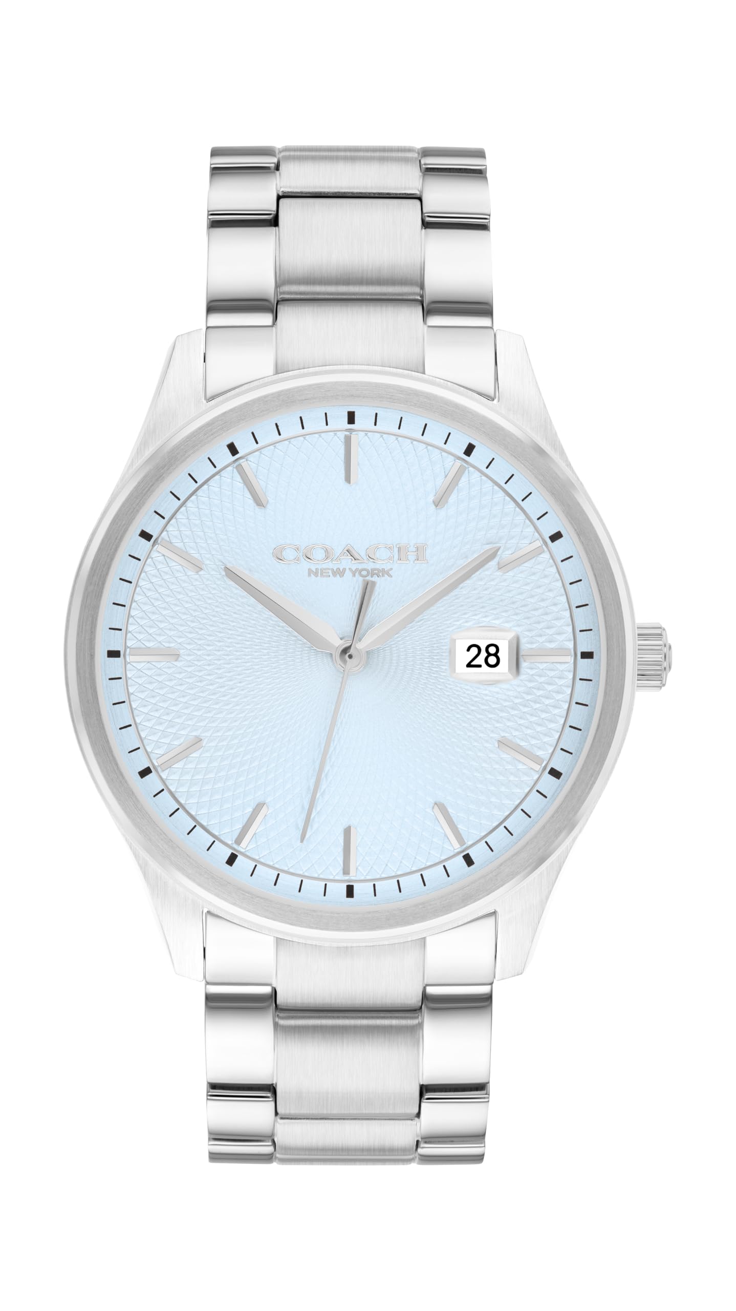 HOTCOACH Men's Oliver 3H Quartz Watch, 41mm Case Size, Stainless Steel Bracelet, Date Display, Classic for Every Day - Gift for Him