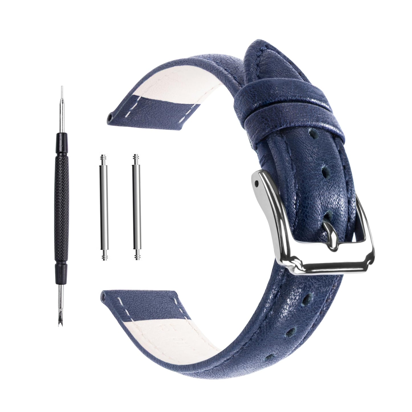 HOT14mm 16mm 18mm 20mm 22mm Calf Leather Watch Band, Extra Soft Watch Strap for Men Women