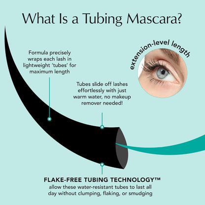 HOTThrive Causemetics Thrive Mascara, Liquid Lash Extensions Mascara, Tubing Mascara Lengthening, Volumizing & Curling, Smudge Proof, Washable, No Clumping or Flaking, Vegan, Brynn (Rich Black)