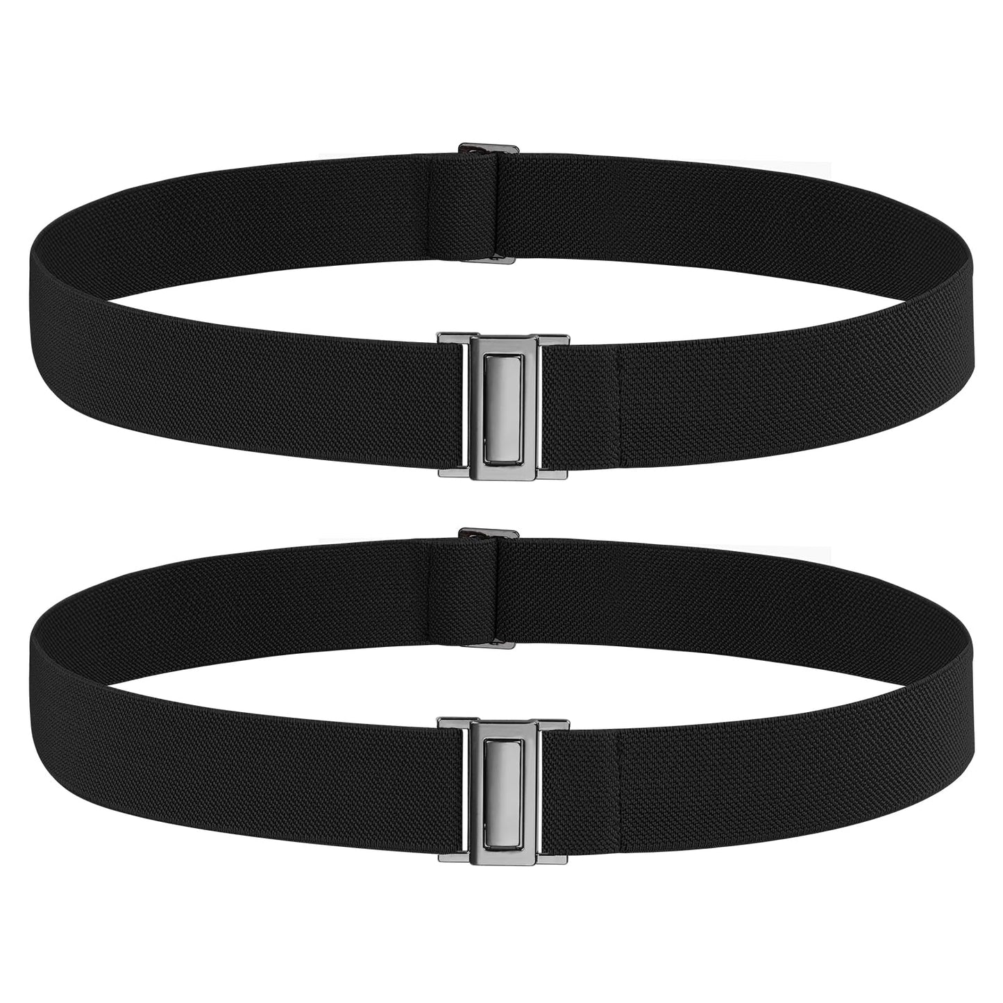 HOTNo Show Elastic Belts for Women with Invisible Flat Buckle Stretch Web Strap Belt for Jeans Pants Dresses