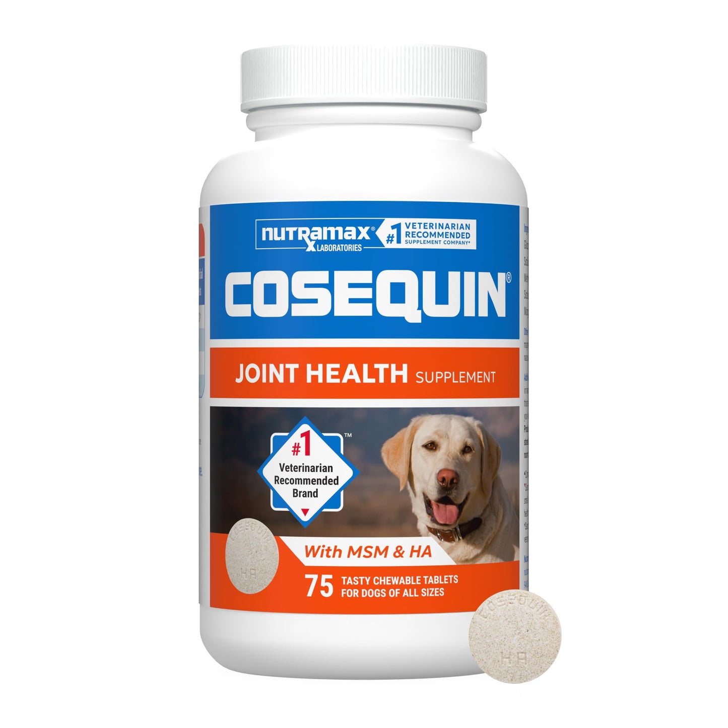 HOTNutramax Cosequin for Dogs Joint Health Supplement, Contains Glucosamine for Dogs, Plus Chondroitin and MSM, Supports Healthy Joints, For All Breeds and Sizes, Chewable Tablets, 132 Count