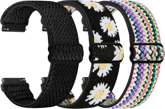 HOTTumpCez Quick Release Watch Band - Choice of Width -18mm 19mm 20mm 22mm 24mm Watch Bands, Solo Loop Adjustable Elastic Nylon Watch Straps Replacement Wristband for Men Women